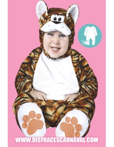 BEBE TIGRE TERCIOPELO MARRON RAYAS 18-24m