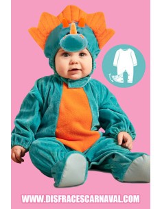 DINOSAURIO BEBE VDE AGUA Y NARANJA 12-24m