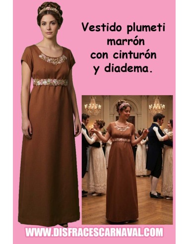 DAMA INGLESA MARRON APLICACIONES BORDADAS