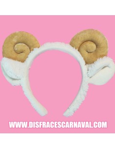 DIADEMA OREJAS Y CUERNOS CARNERO