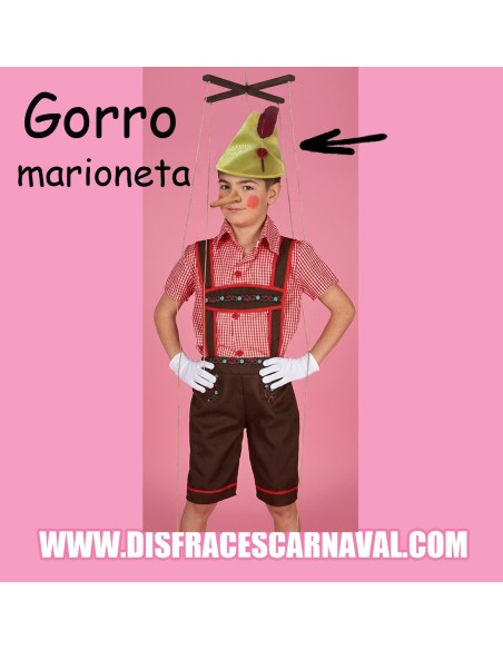 GORRO PINOCHO,PETER CON PLUMA PAVO