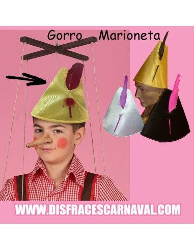 GORRO PINOCHO,PETER CON PLUMA PAVO