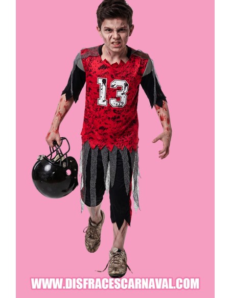 JUGADOR FUTBOL AMERICANO ZOMBIE 5-6años