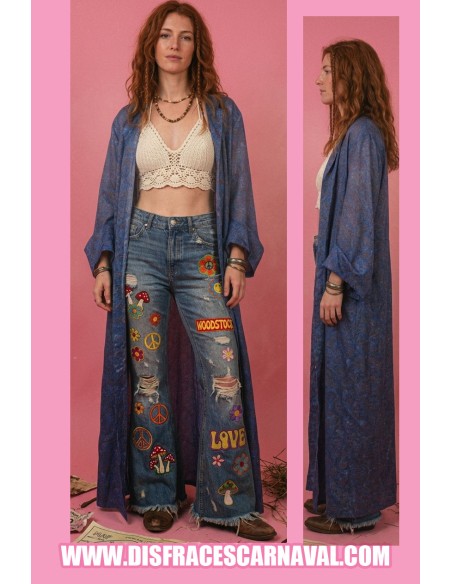 SOBRECAMISA LARGA / TÚNICA GASA ESTAMPADO HIPPIE, RAPPEL,...