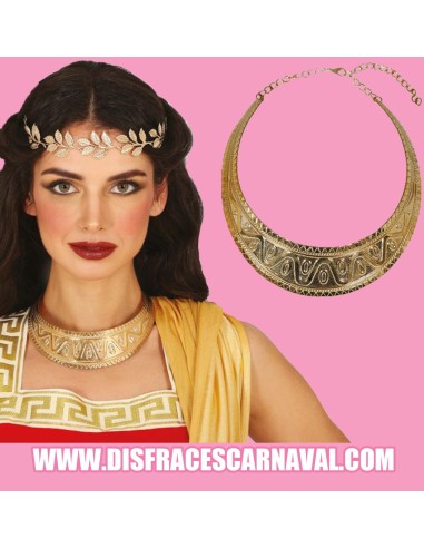 COLLAR ROMANA METAL DORADO GRIEGA