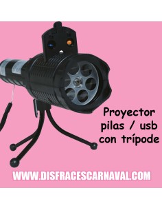 PROYECTOR LED 22cm FIGURAS HALLOWEEN PILAS/USB trípode 2