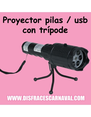 PROYECTOR LED 22cm FIGURAS HALLOWEEN PILAS/USB...
