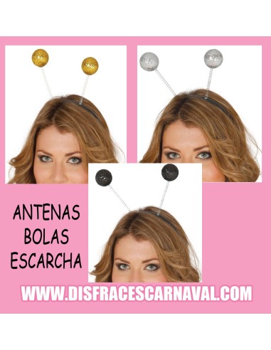 ANTENAS BOLA ESCARCHA ALAMBRE  