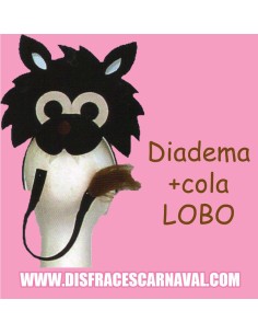 Diadema Cabeza de Lobo + Cola 2