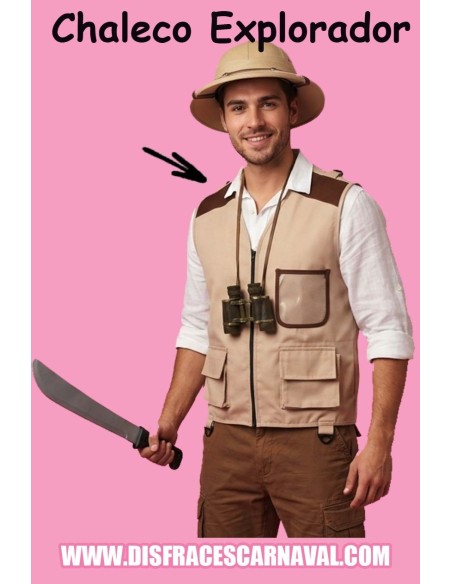 CHALECO EXPLORADOR BEIGE AD UNISEX