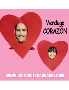 VERDUGO CORAZÓN ROJO PUNTO DE SEDA Y FIELTRO.