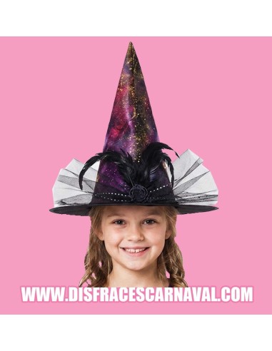 GORRO BRUJA INFANTIL MULTICOLOR IRISADO