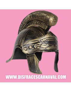 Casco romano Ad Oro Penacho y protege orejas 2