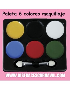 PALETA 6 COLORES MAQUILLAJES CON APLICADOR 2