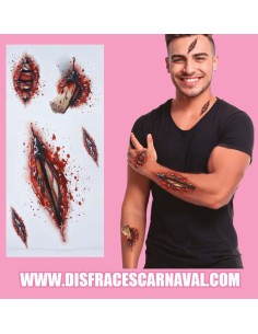 TATUAJES : HERIDAS ABIERTAS SE VE HUESO