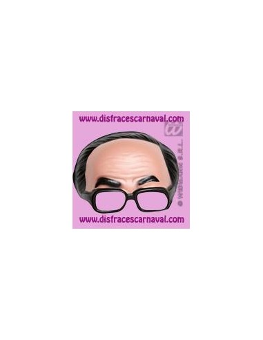 ANTF DE CALVA CON PELO MORENO Y CON GAFAS DE EVA