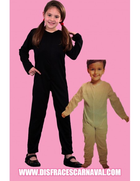 Enterizo Infantil Colores Ng/Rjo/Carne