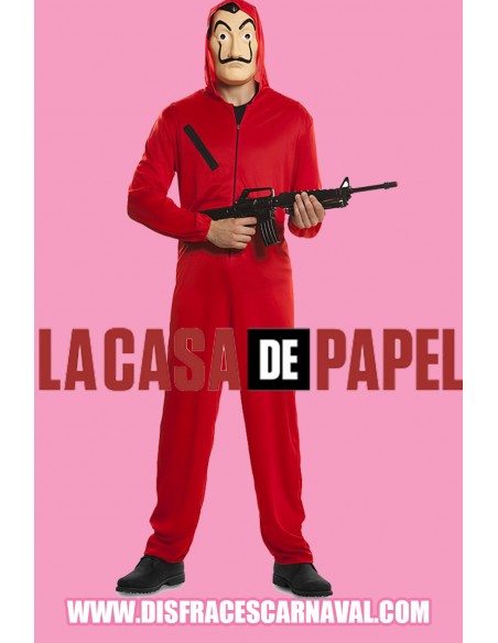 Atracador La casa de Papel con máscara