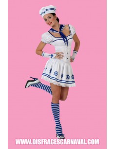 Marinera Blanca Ribete azul XS-S