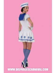 Marinera Blanca Ribete azul XS-S 2