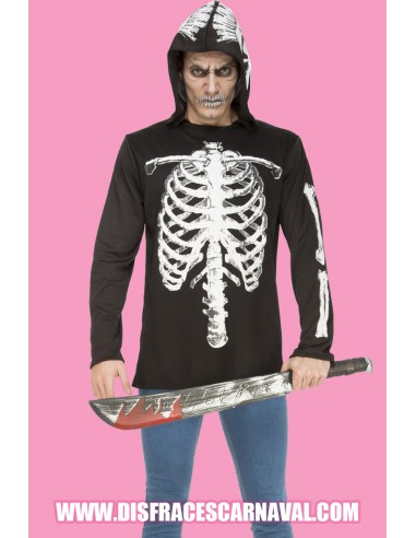 Esqueleto camiseta con capucha