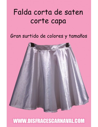 Falda Saten Corte capa