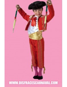 Torero rojo y oro infantil