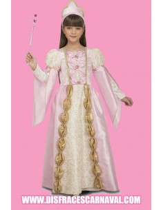 Princesa Rosa y oro Infantil