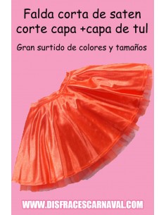 Falda Saten Corte capa + capa tul 2