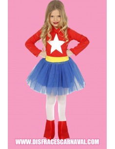 Superheroina americana niña