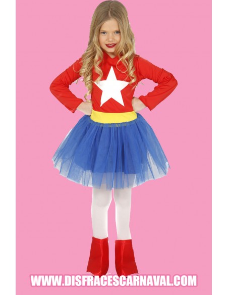Superheroina americana niña
