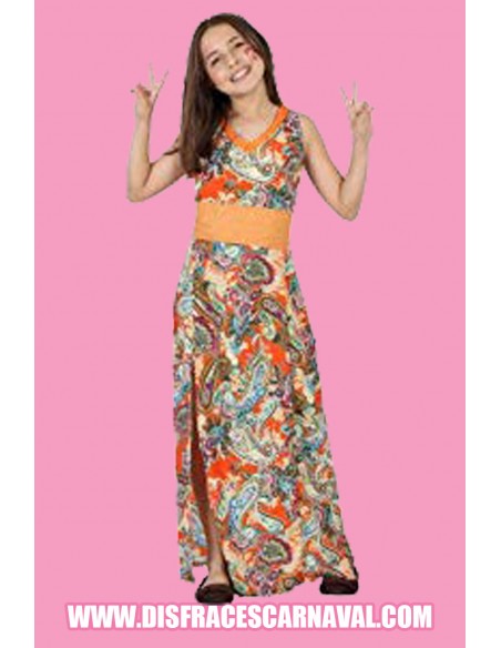 Hippie Vestido Largo 10-12años