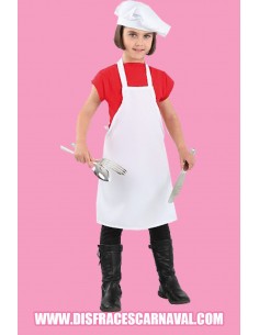 Delantal y gorro cocinero infantil