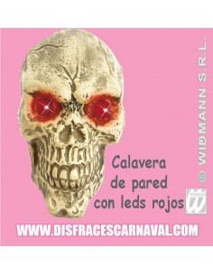 Calavera aplique pared ojos leds