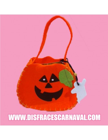 Bolsa calabaza fieltrina puntadas