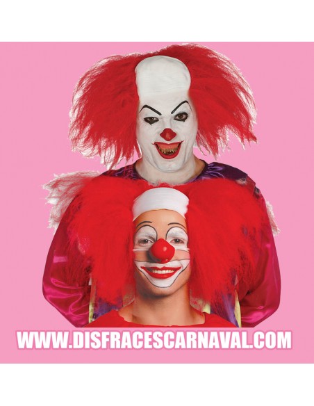 Payaso IT Calva con pelo rojo