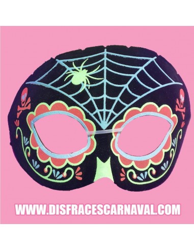 ANTIFAZ CALAVERA MEJICANA DIBUJOS NEON